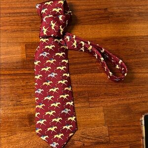 Maroon Horse Print Necktie